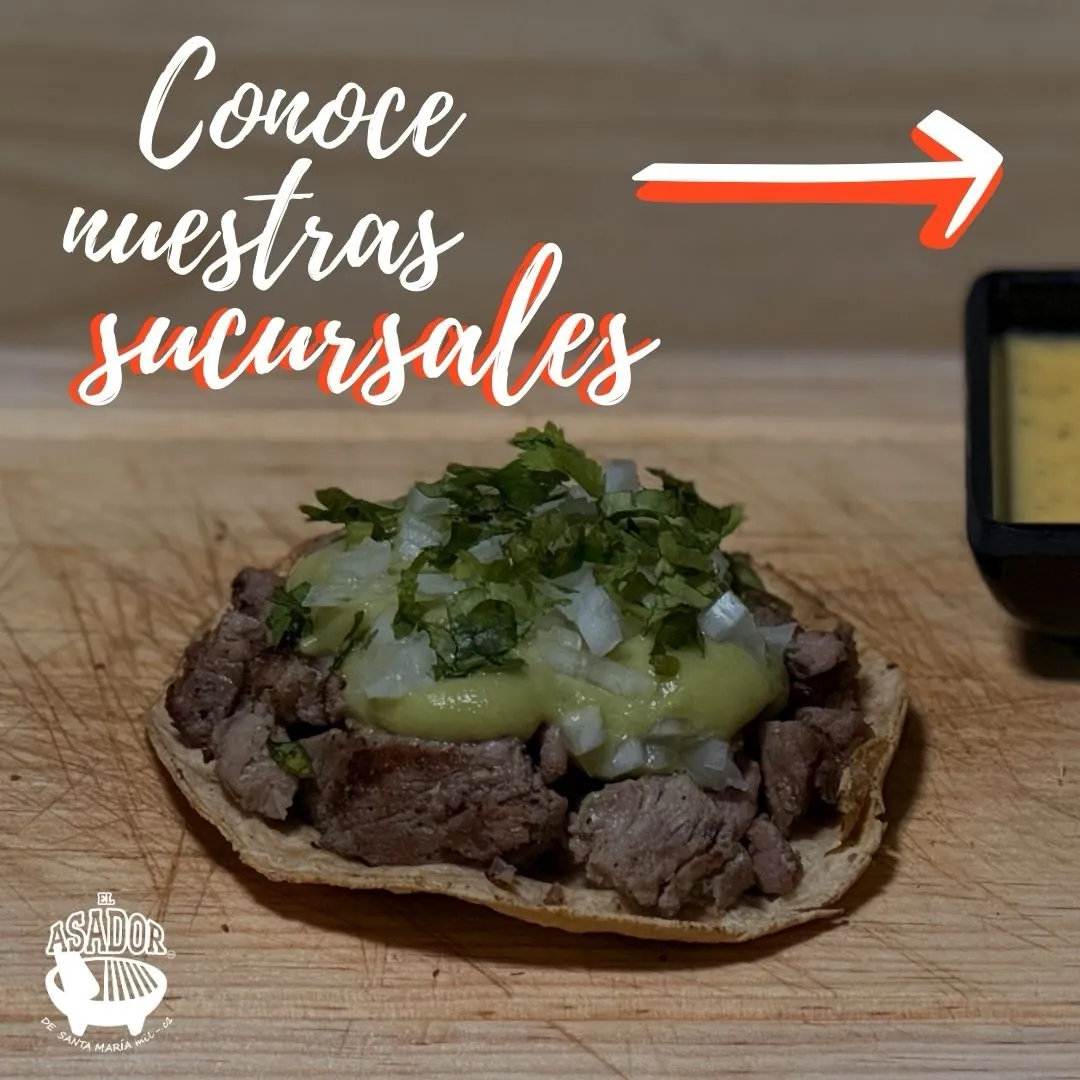 Taco de asada con salsa verde